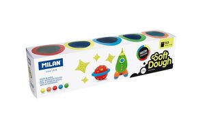 MILAN PASTA MODELAR SOFT DOUGH NEON 5 COLORES