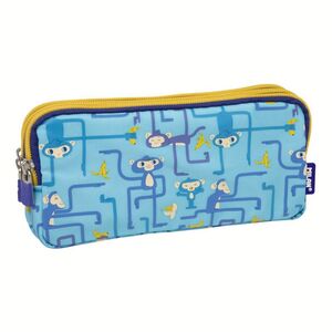 MILAN ESTUCHE PORTATODO TRIPLE TANGLED MONKEY AZUL