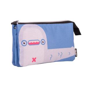 MILAN ESTUCHE PORTATODO 5 COMPARTIMENTOS ALIENS AZUL