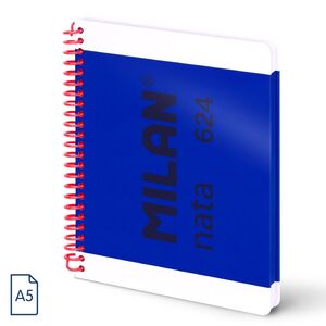 MILAN BLOC A5 CUADRÍCULA 5MM. 80 HOJAS NATA® 624 AZUL