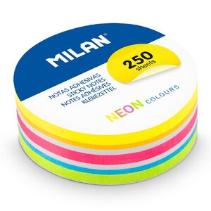 MILAN NOTAS ADHESIVAS Ø 67MM. REDONDAS NEÓN