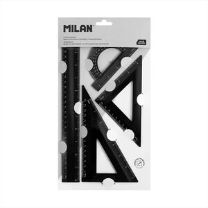 MILAN SET 4 REGLAS DE TRAZADO SHADOW NEGRO