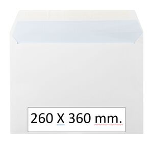 SAM SOBRE 260 X 360MM. BLANCO 250 UNDS.