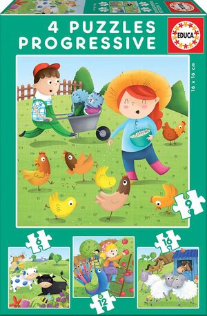 PUZZLE PROGRESIVO ANIMALES DE LA GRANJA