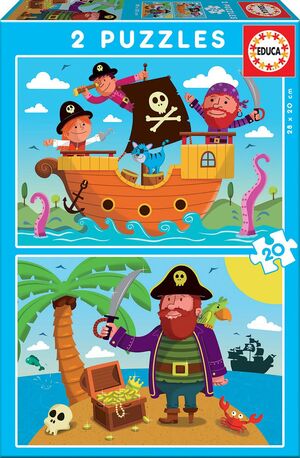 EDUCA PUZZLE 2 X 20 PIEZAS PIRATAS