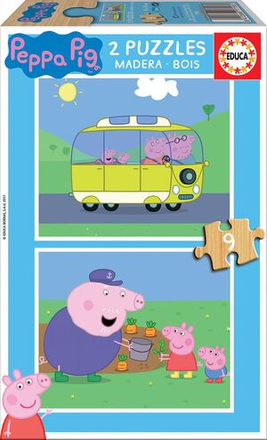 EDUCO PUZZLE 2 X 9 PIEZAS PEPPA PIG