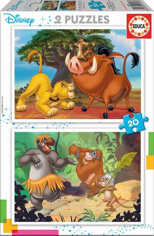 EDUCA PUZZLE 2 X 20 PIEZAS DISNEY ANIMALS