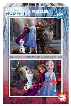 EDUCA PUZZLE 2X100 PIEZAS FROZEN 2