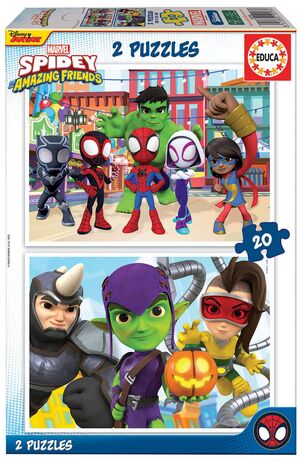 EDUCA PUZZLE 2 X 20 PIEZAS SPIDEY & HIS AMAZING FRIENDS
