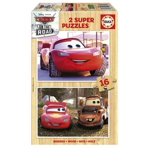 EDUCA PUZZLE 2 X 16 PIEZAS CARS