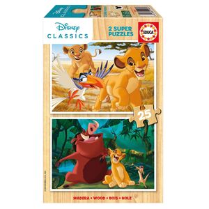EDUCA PUZZLE 2 X 25 PIEZAS REY LEÓN
