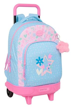 SAFTA MOCHILA 45CM. CON CARRO COMPACT EXTRAIBLE BLACKFIT8 SMILE