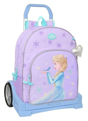 SAFTA MOCHILA 42CM. CON CARRO EVOLUTION FROZEN SPIRIT