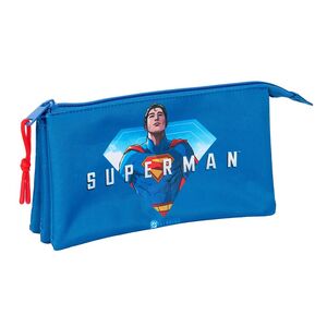 SAFTA ESTUCHE PORTATODO TRIPLE SUPERMAN