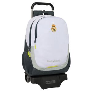 SAFTA MOCHILA 44CM. CON CARRO REAL MADRID 1ª EQUIPACIÓN 25/26