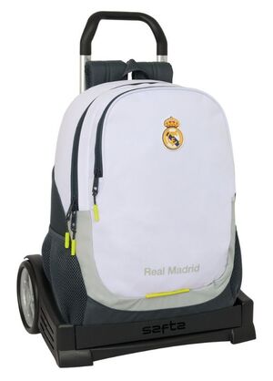 SAFTA MOCHILA 44CM. CON CARRO EVOLUTION REAL MADRID 1ª EQUIPACIÓN 25/26