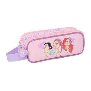 SAFTA ESTUCHE PORTATODO DOBLE K-POP DEMON HUNTERS CHIBI