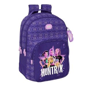 SAFTA MOCHILA DOBLE CON CANTONERAS K-POP DEMON HUNTERS FIGHTERS