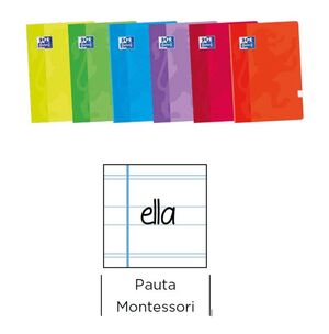 OXFORD CUADERNO A4 GRAPADO PAUTA MONTESSORI 5MM. CLASSIC