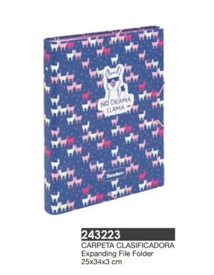 CARPETA FOLIO CON SOLAPAS Y GOMAS TANDEM LLAMA