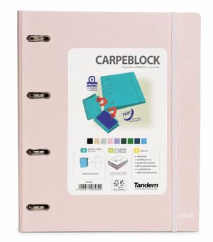 TANDEM CARPEBLOC A4+ PP FOAM STYLE ROSA PASTEL
