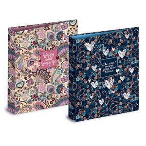 SENFORT ARCHIVADOR FOLIO 4 ANILLAS PAISLEY G ROSA - AZUL