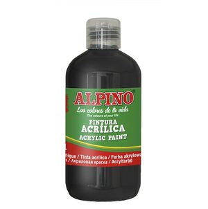 ALPINO PINTURA ACRÍLICA 250ML. NEGRO