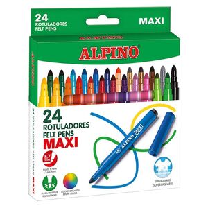 ALPINO ROTULADORES 24 COLORES MAXI