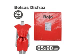 FIXO KIDS! BOLSA DISFRAZ 65 X 90CM. 25 UNIDADES ROJO
