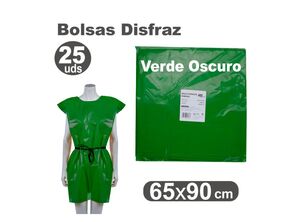 FIXO KIDS! BOLSA DISFRAZ 65 X 90CM. 25 UNIDADES VERDE OSCURO