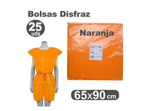 FIXO KIDS! BOLSA DISFRAZ 65 X 90CM. 25 UNIDADES NARANJA