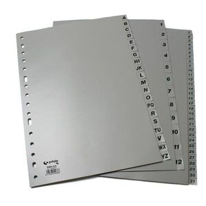 GRAFOPLAS SEPARADOR ÍNDICE XS FOLIO A-Z 20 POSICIONES