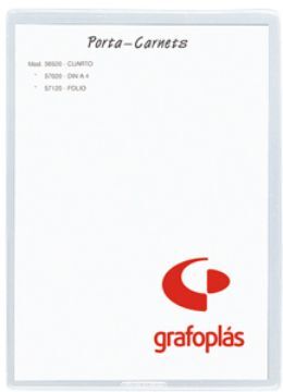 GRAFOPLAS FUNDA PVC 85 X 135MM.