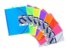 GRAFOPLAS CARPETA 40 FUNDAS ESPIRAL MAXIPLAS + SOBRE AZUL