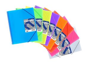 GRAFOPLAS CARPETA 50 FUNDAS ESPIRAL MAXIPLAS + SOBRE ROJO