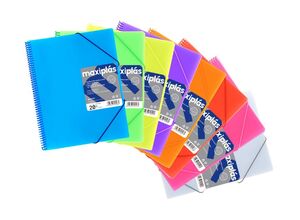 GRAFOPLAS CARPETA 20 FUNDAS ESPIRAL MAXIPLAS + SOBRE VIOLETA