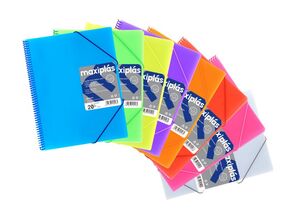 GRAFOPLAS CARPETA 40 FUNDAS ESPIRAL MAXIPLAS + SOBRE FUCSIA