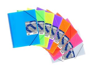 GRAFOPLAS CARPETA 50 FUNDAS ESPIRAL MAXIPLAS + SOBRE FUCSIA