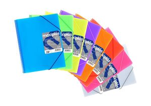 GRAFOPLAS CARPETA 50 FUNDAS ESPIRAL MAXIPLAS + SOBRE NARANJA