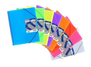 GRAFOPLAS CARPETA 60 FUNDAS ESPIRAL MAXIPLAS + SOBRE TRANSPARENTE