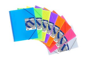 GRAFOPLAS CARPETA 60 FUNDAS ESPIRAL MAXIPLAS + SOBRE AZUL