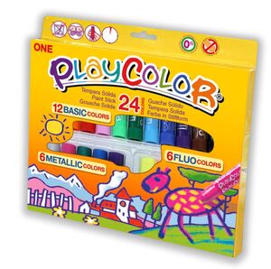 PLAYCOLOR TÉMPERA SÓLIDA BASIC ONE 24 COLORES