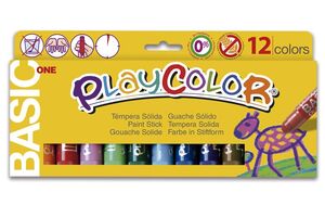 PLAYCOLOR TÉMPERA SÓLIDA BASIC ONE 12 COLORES