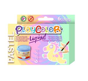 PLAYCOLOR TÉMPERA PASTEL 6 COLORES