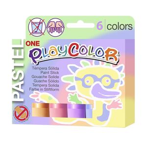 PLAYCOLOR TÉMPERA SÓLIDA ONE PASTEL 6 COLORES