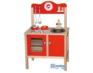 ANDREUTOYS JUEGO COCINA MADERA CON COMPLEMENTOS