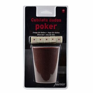 FOURNIER CUBILETE + DADOS POKER