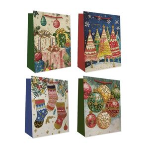 ARGUVAL BOLSA REGALO NAVIDAD PURPURINA MEDIANA