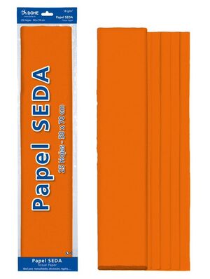 DOHE PAPEL SEDA NARANJA 25 HOJAS