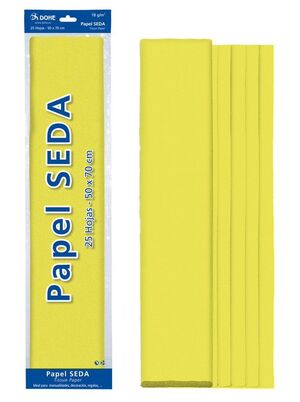 DOHE PAPEL SEDA AMARILLO 25 HOJAS
